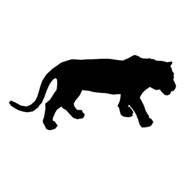 Tigre bondissant des pièces désintégrées — Image vectorielle