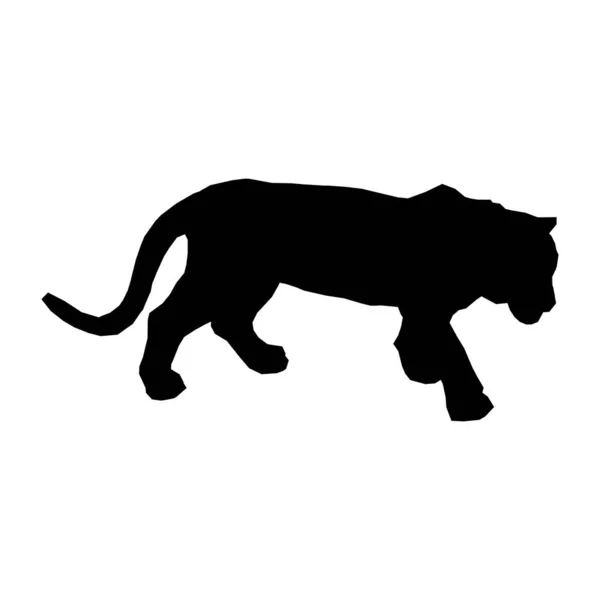 Tygrys skacząc z rozdrobnione kawałki — Wektor stockowy