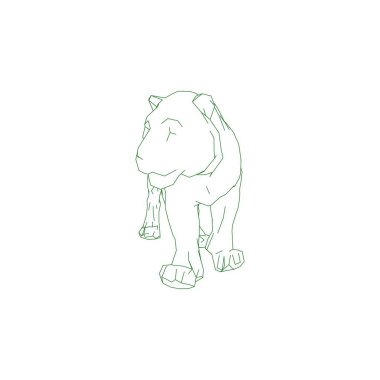 Parçalanmış parçalarıyla sıçrayan kaplan