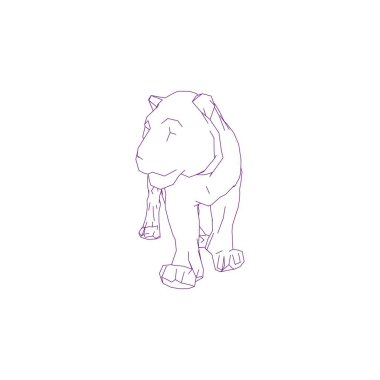 Parçalanmış parçalarıyla sıçrayan kaplan