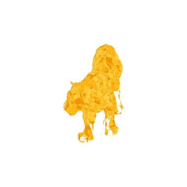 Çokgenlerden sıçrayan kaplan. Çokgen kaplan grafik tasarımı.