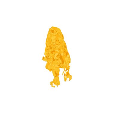 Çokgenlerden sıçrayan kaplan. Çokgen kaplan grafik tasarımı.