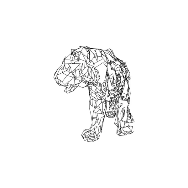 Tygr skáče z rozpadlé kusy — Stockový vektor