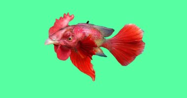 Melez balık. Sik kafalı bir balık.