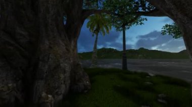 Nehrin üzerinde gün batımı