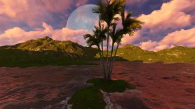 Dağlarda gün batımı