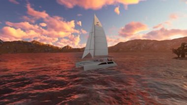 Yelkenli gün batımında denize açılacak.