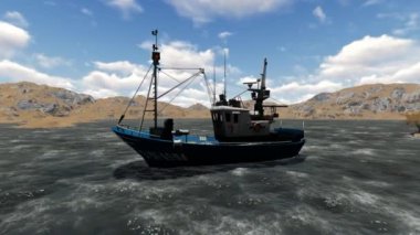 Denizde eski bir gemi