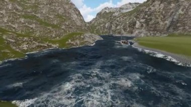 Dağlarda kış manzarası