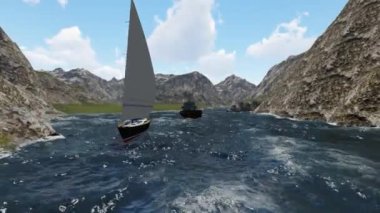 Dağlarda kış manzarası