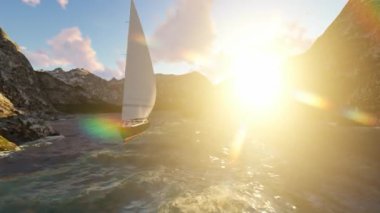 Dağlarda kış manzarası