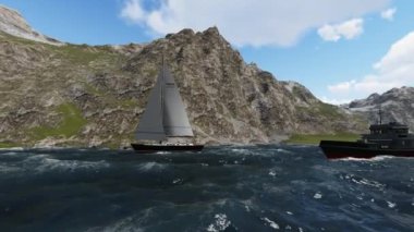 Dağlarda kış manzarası