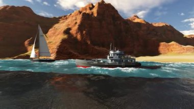 Dağlarda kış manzarası