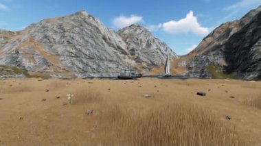 Kışın karla kaplı dağlar