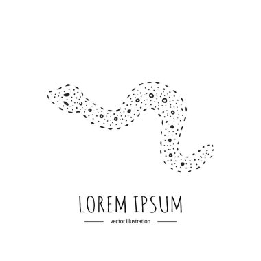 Elle çizilmiş doodle Avustralya zehirli yılan