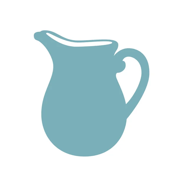 Milk jug illustration. Milk pitcher flat icon. — Stock Photo, Image
