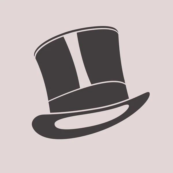 Vintage κορυφή καπέλο κυρίων. Κύλινδρος καπέλο εικονογράφηση. — Διανυσματικό Αρχείο
