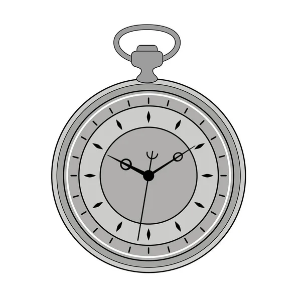 Vecchio orologio da tasca isolato su sfondo bianco. — Foto Stock
