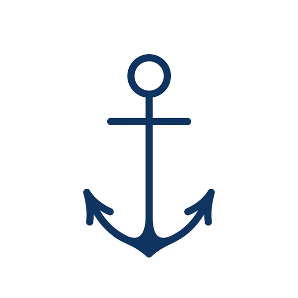 Yacht Anker Logo Illustration auf weißem Hintergrund — Stockfoto