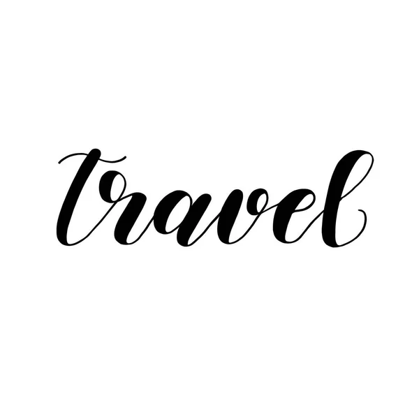 Utazás. Kézi betűkkel fehér alapon illusztráció. — Stock Fotó
