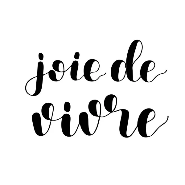 Joie de vivre. Joie de la vie en français. Lettres . — Photo