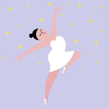 Mutlu artı beden dans eden kız. Vücut pozitif kavram illüstrasyon.