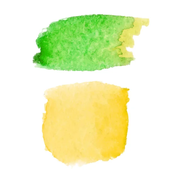 Conjunto Manchas Abstractas Colores Verde Amarillo Fondo Creativo Brillante Textura — Vector de stock