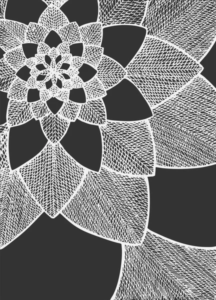 Zentangle Αφηρημένη Λουλούδι Διακοσμητικό Λουλούδι Εικονογράφηση Χέρι Στολίδι Για Ευχετήρια — Διανυσματικό Αρχείο