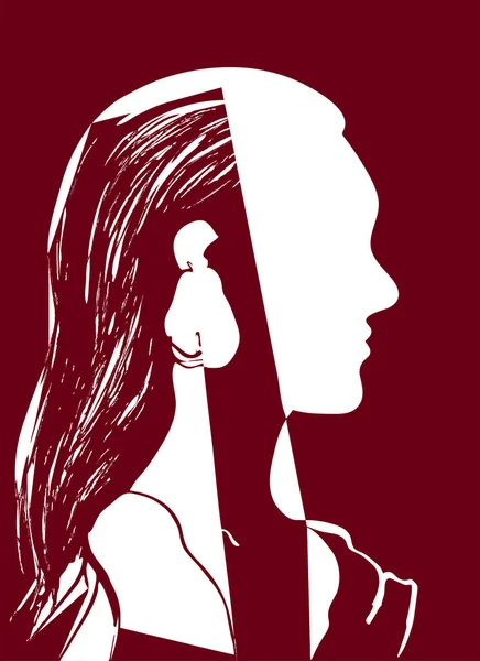 Silhouette of beautiful profile of female head concept beauty and fashion  Stock Photo by ©fantom_rd 173922990