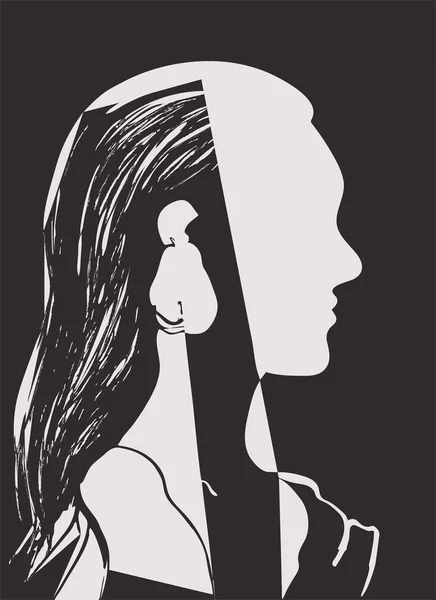 Silhouette of Beautiful Profile of Female Head Concept Beauty and Fashion  Stock Photo - Image of background, people: 104070290