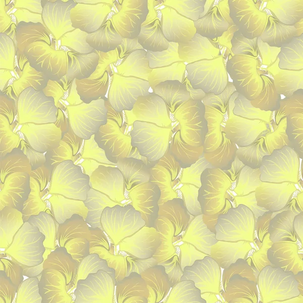 黄色的花打印 复古花卉图案 时尚无缝的背景 时尚纹理 单色壁纸 向量例证 — 图库矢量图片