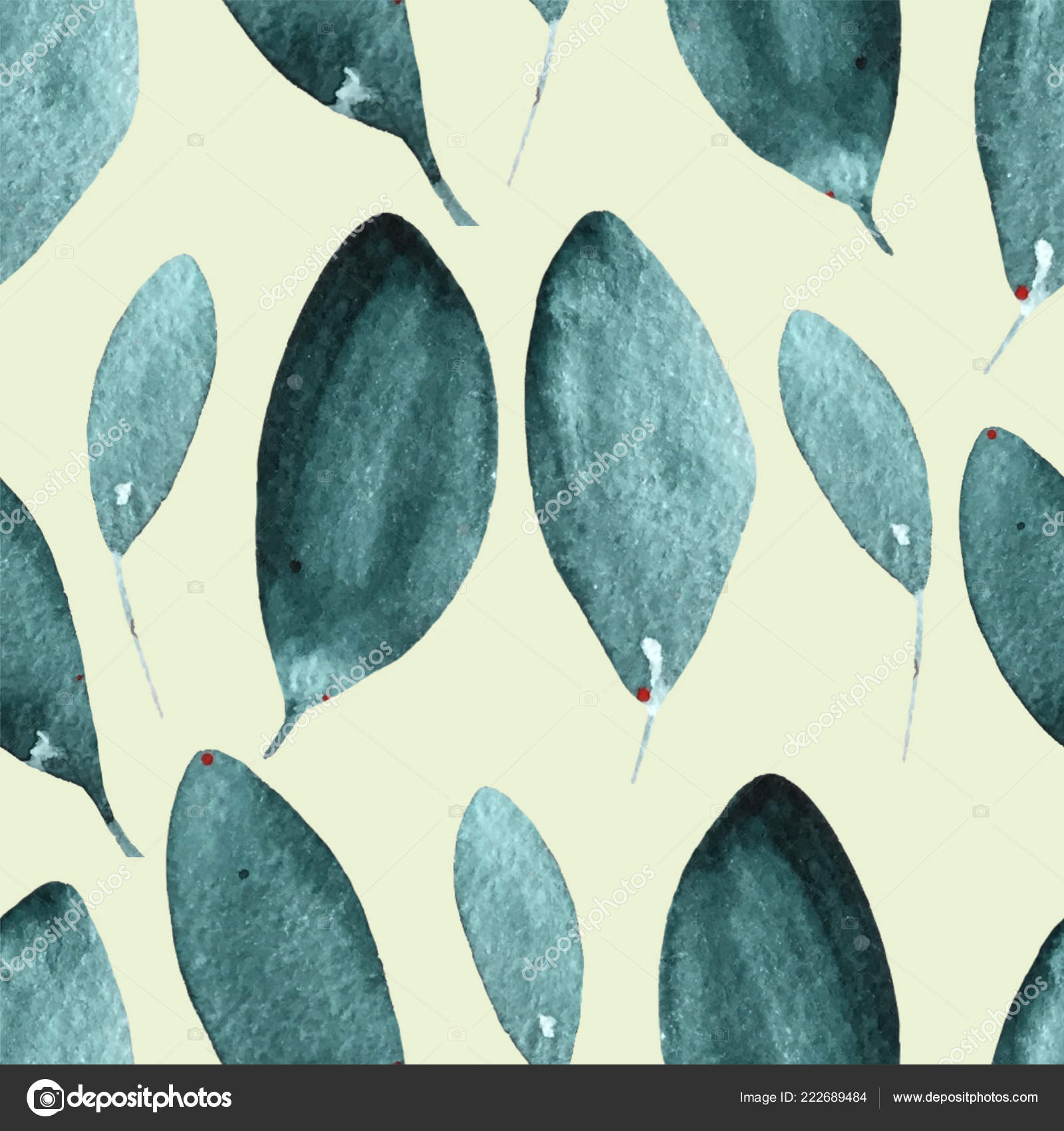 抽象的な花柄シームレス パターンと緑の葉黄色の背景に分離されました 夏や春の水彩画 手描きのテクスチャ シンプルでかわいい自然の背景 繊維と布 無料のストック写真 C Sshisshka