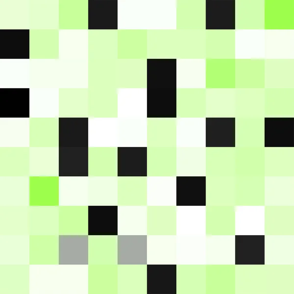 Padrão sem costura. Fundo quadrado geométrico. Cores verdes. Pixel art style.Vector tile.Abstract ilustração . — Vetor de Stock