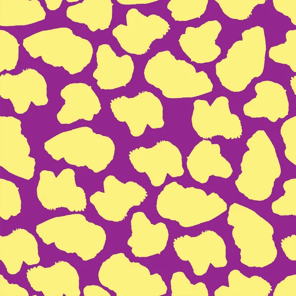 Abstrakte nahtlose Muster. rosa und gelb. Grunge-Textur mit Flecken. helle Vektorillustration. Druck für Textilien und Stoff. endloser abstrakter Hintergrund mit einfachen Elementen. — Stockvektor