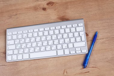 Modern alüminyum klavye ofis ahşap tablo