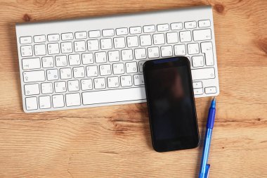 Modern alüminyum klavye ofis ahşap tablo