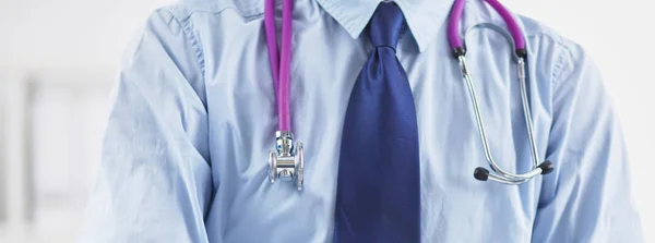 Young doctor in the Office makes an entry — Stock Photo, Image