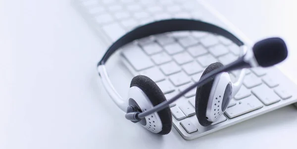 El soporte de comunicación, el centro de llamadas y el servicio al cliente — Foto de Stock