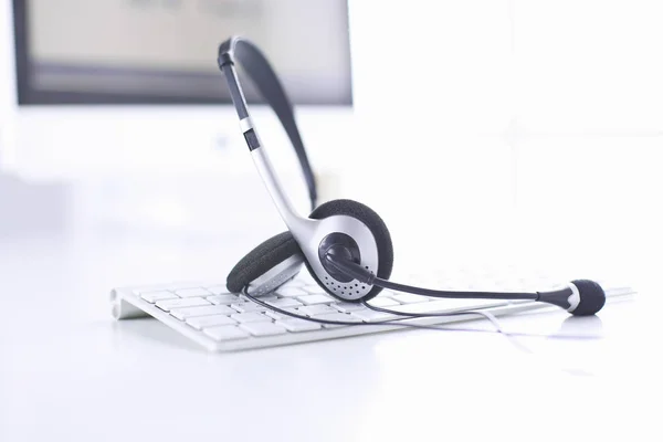 Kommunikációs támogatást, a call center és a vevő szolgáltatás segít de — Stock Fotó