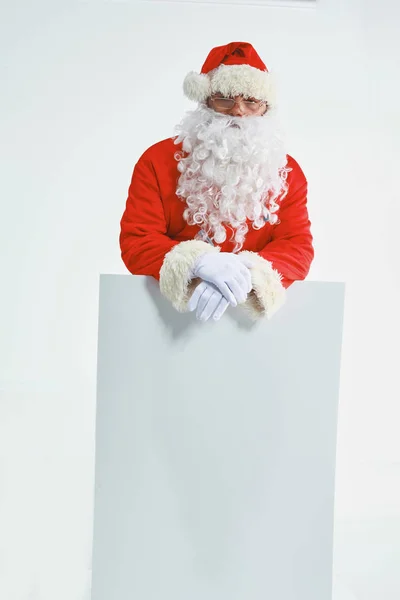 Boże Narodzenie Motyw: szczęśliwy Santa Claus. Na białym tle — Zdjęcie stockowe