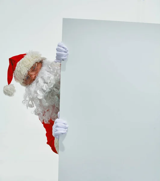 Christmas theme: happy Santa Claus. Over white background — Stock Photo, Image