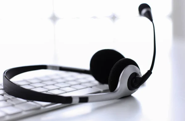 El soporte de comunicación, el centro de llamadas y el servicio al cliente — Foto de Stock