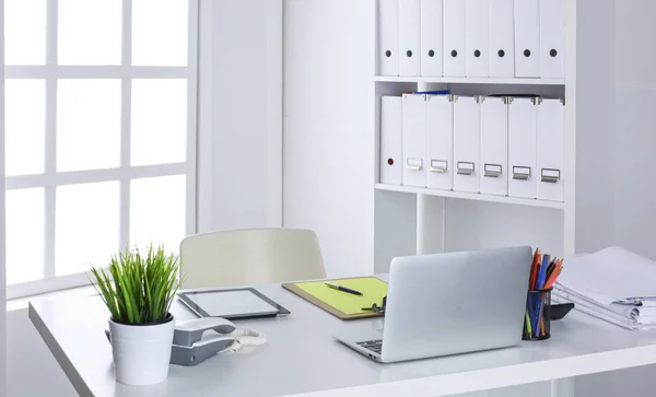 Área de trabalho, documentos na mesa do escritório — Fotografia de Stock