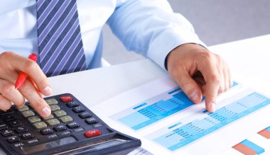 işadamı bir Resepsiyon bilgisayar grafikleri çalışma