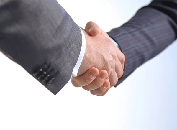 Business handshake. Two businessman shaking hands with each oth — Stock Photo, Image