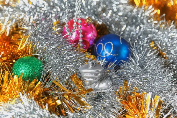 Jouets de décoration de Noël. Concept vacances et plaisir — Photo