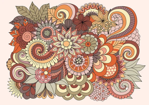Flores Color Otoñal Para Fondo Otros Elementos Diseños Ilustración Vectorial — Archivo Imágenes Vectoriales