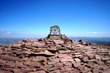 The Top of Pen Y fan, Brecon Beacons National Park, Wales, United Kingdom in July 2018                      clipart