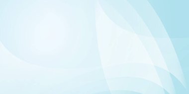 Açık mavi renk gradyanı olan soyut arkaplan. Çok parlak beyaz renkten sağda soluk mavi renge geçiş. Tasarım düzgünce örtüşen birkaç yarı şeffaf kıvrım biçimine sahiptir