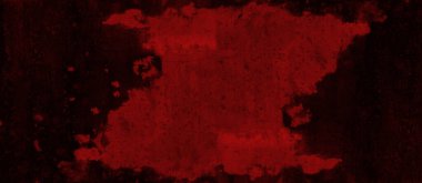 Dramatik grungy ile geniş yatay arka plan. Büyük, sıkıntılı, koyu kırmızı dikdörtgen arka plan siyahına hakim olur.